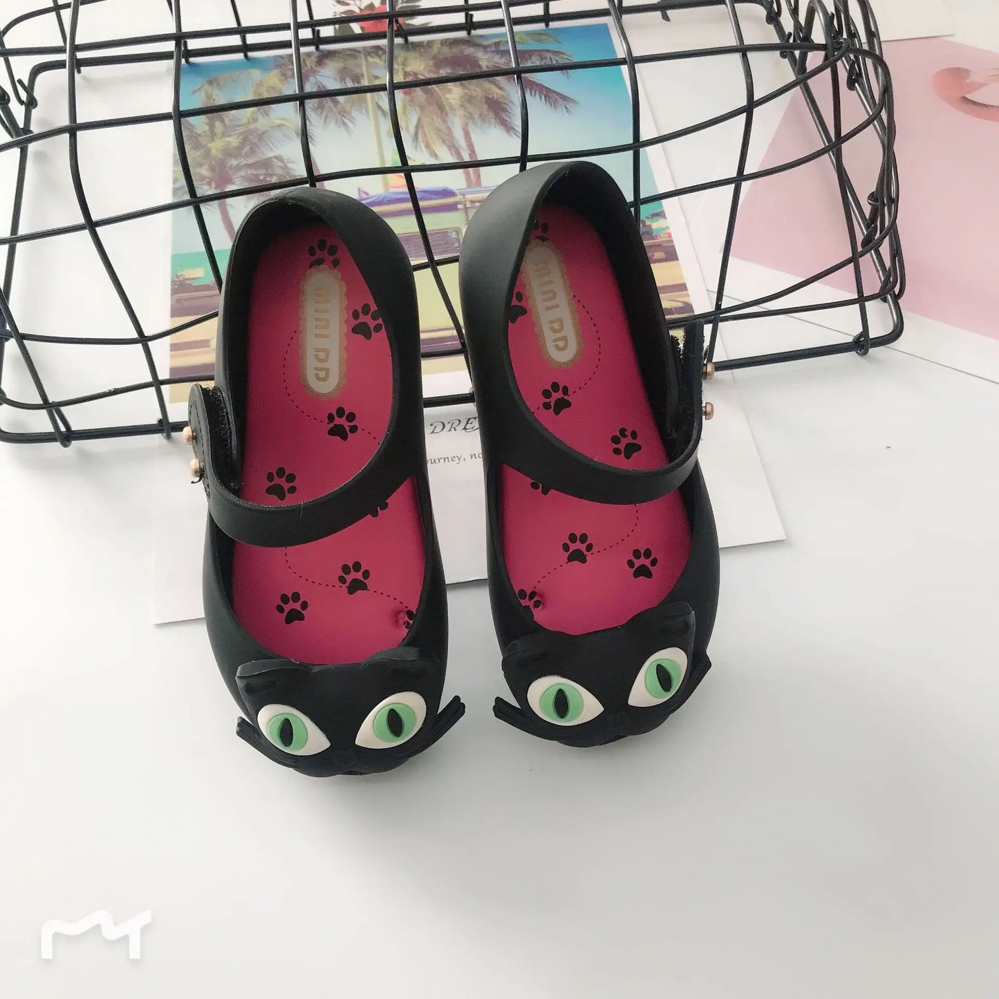 Mädchen-Sandalen 2025: Jelly-Katze Princess-Kawaii Strand Kinder - Beach Kids Kollektion Transparente Schuhe 14+ Jahre