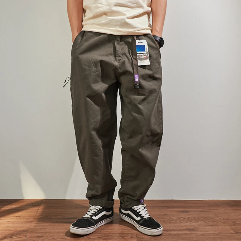 Baggy Verjüngt Casual Hosen Baumwolle Herbst und Winter Gewicht Hosen Herren Arbeitskleidung