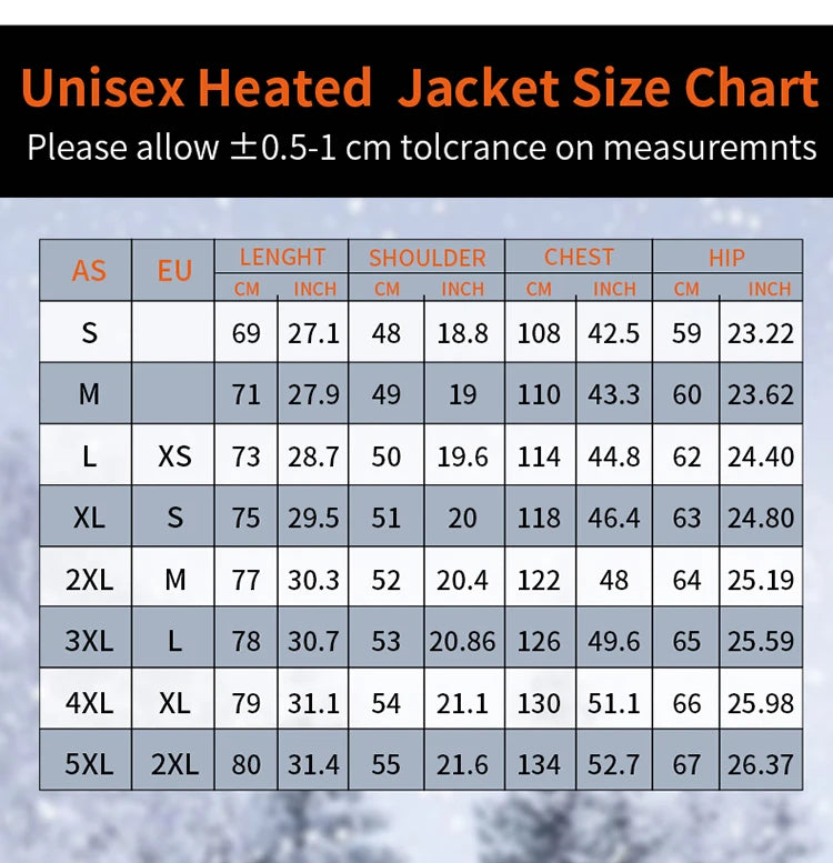 TODWARM 5588 beheizte Jacke Herren USB - 10000mAh 5V L