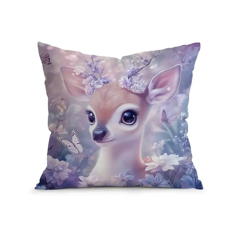 Purple Christmas Decoration Cushion Pillowcase Printed Polyester 45x45cm Throw Pillowcover Decorative Sofa Cushion Pillowslip