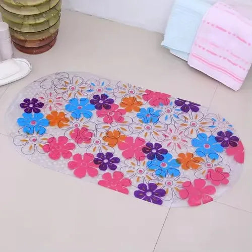 Cute Cartoon Anti-Slip PVC Bath Mats With Sucker 38cm*69cm Bathroom Multi-Color Carpet Bathtub Non-Slip Shower Soft Massage Pad