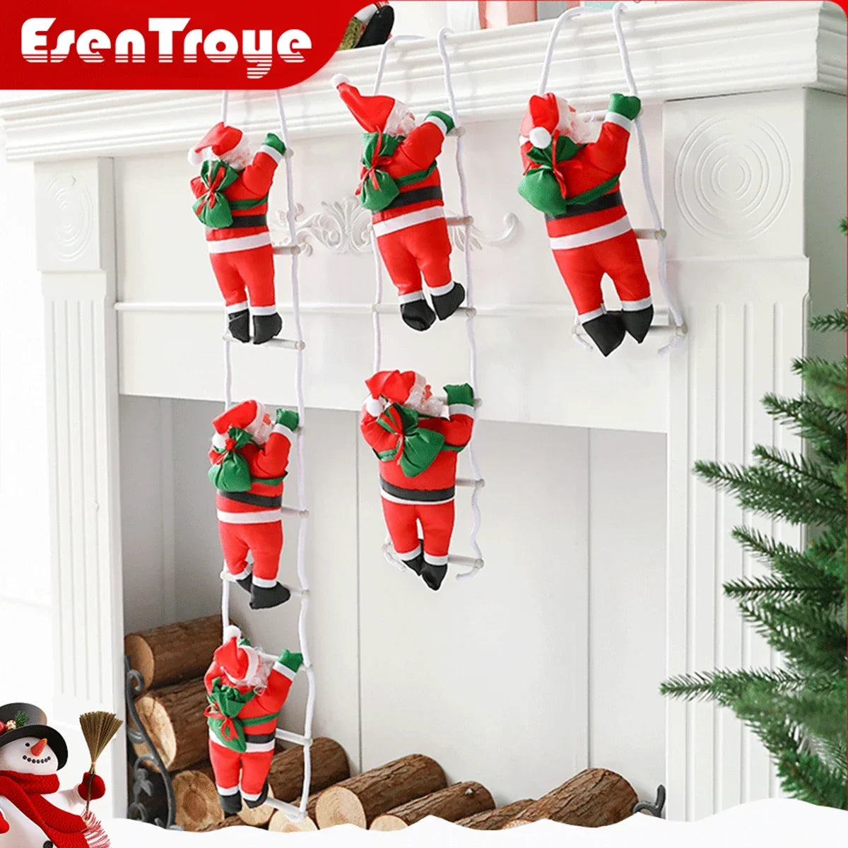 EsenTroye SD0015A Santa Kletternd - Größe Klein; Material Vlies Seil