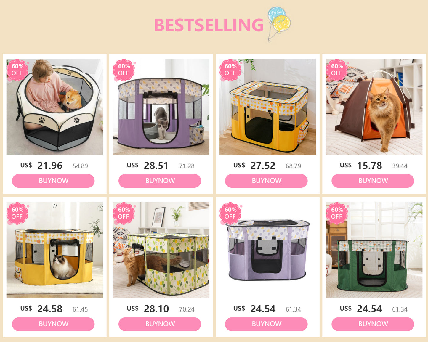 Katzenhaus 2025: Faltbar Indoor-Pet Zelt - Multi-Pet Care Collection