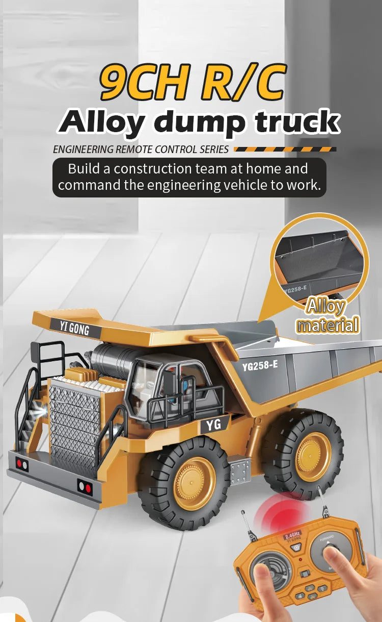 RC Car Children Toys Remote Control Car Toys For Boys Radio Control Excavator Dump Truck Bulldozer Electric car Kids Toys Gift