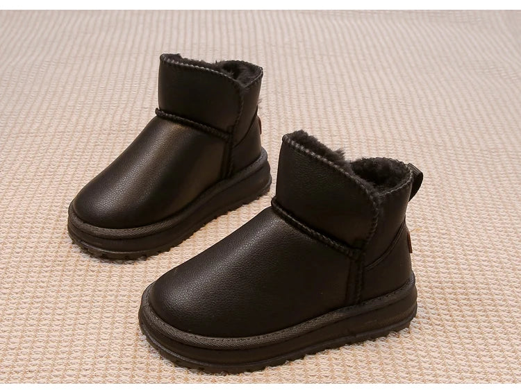 Kinder-Schneestiefel für Jungen und Mädchen, modisch, 2025, Herbst und Winter, warm, dick, Plüsch, Stiefeletten, rutschfest, Kinderstiefel, klassisches Gummi
