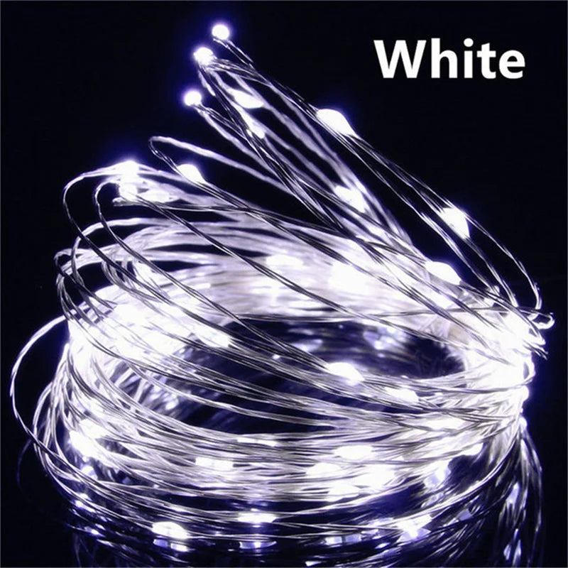 Łańcuch świetlny Acosh Neon Copper Wire – długość 20 m, 200 diod LED, 5 V DC