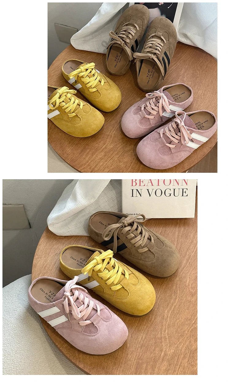 Casual Sneakers Woman Shoes Slippers Flats Platform Sandals Mules 2025 Brand Designer Lace Up Loafers Summer Women's Sneakers