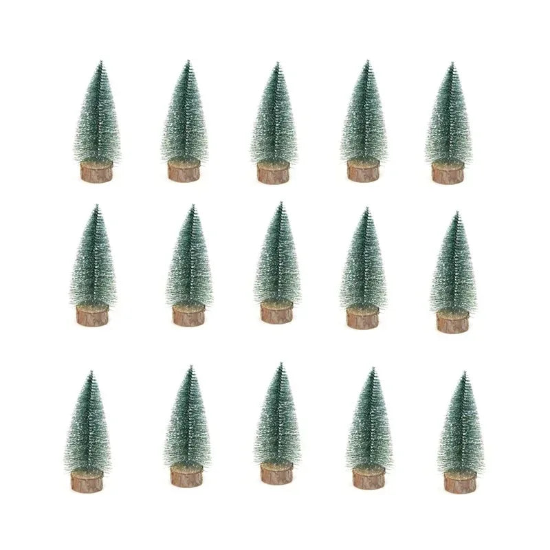 12Pcs Miniatur Weihnachtsbaum Resin Dekor - Größe Klein Stück 12