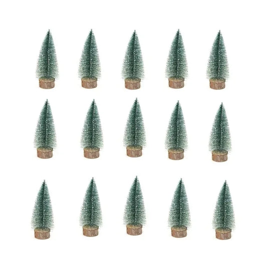 12Pcs Miniatur Weihnachtsbaum Resin Dekor - Größe Klein Stück 12