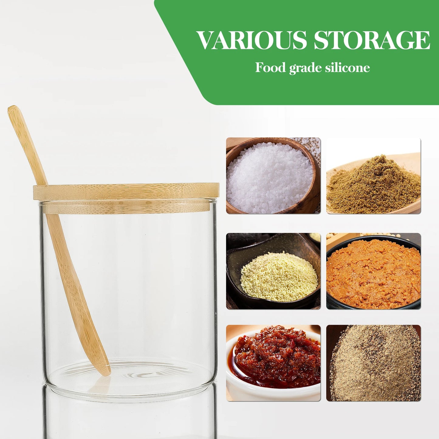 Glasio 3er Staubdichtes Gewürzglas Set - 3x150ml Glas
