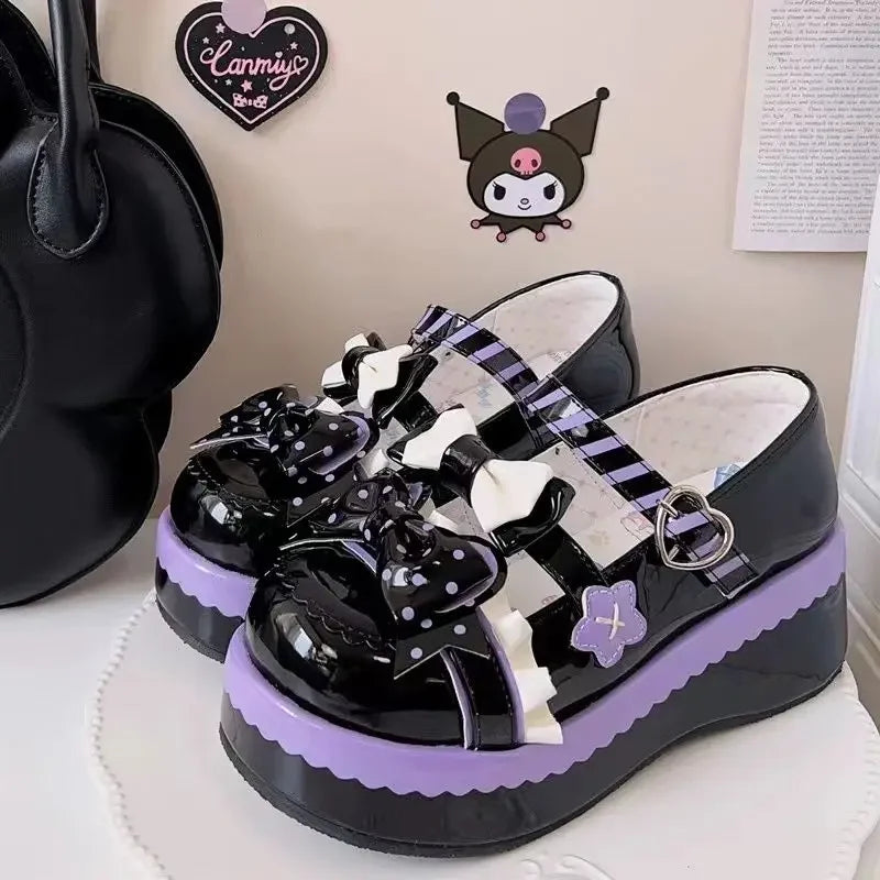 Liebliche Mädchen Lolita Schuhe 2025 - Monk Straps High Heels Flat Platform - Süße Mary Jane Schuhe