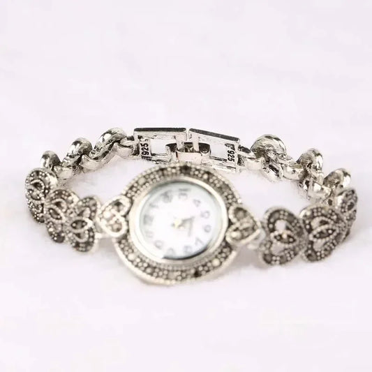 Luxus-Uhr 2025: Vintage-Bracelet Rhinestone-Ladies - Elegant Quartz Collection