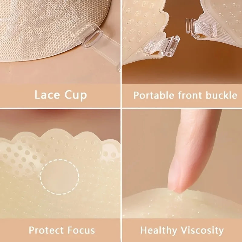 Women's Invisible, Soft, Elegant Strapless and Seamless Push-Up Bra - Support Underwear