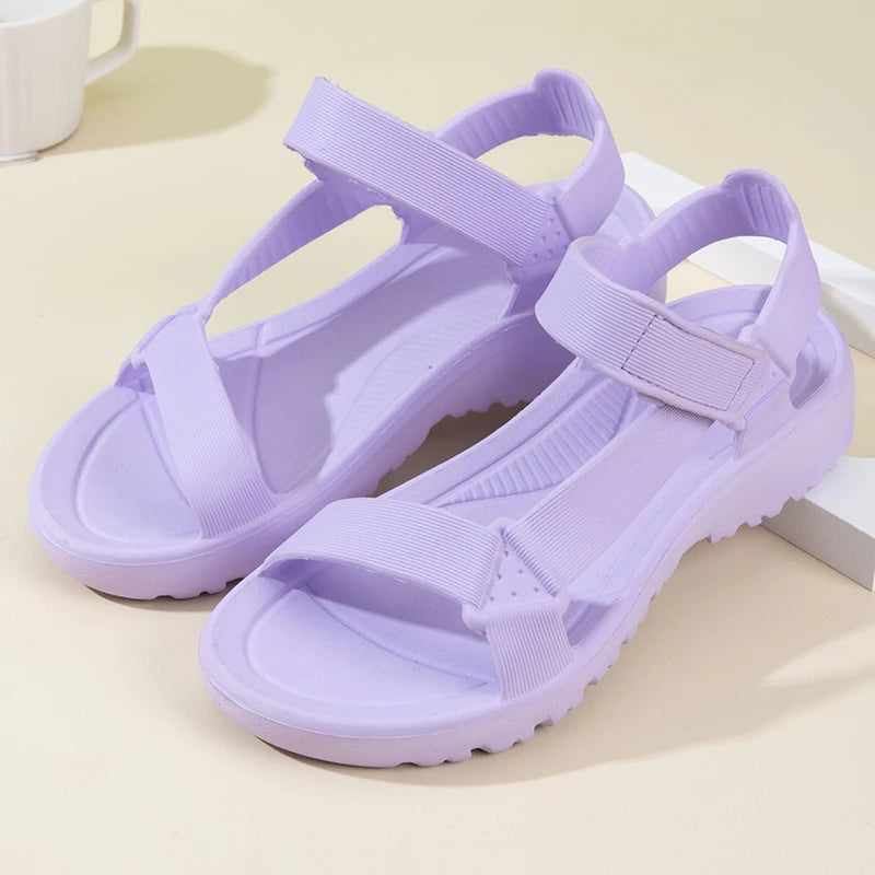 Sommer-Sandalen 2025: Womens Sandals Summer Trend Anti-slip Wear-resistant - Lightweight EVA Flat Sandals Women Outdoor Beach Shoes Collection