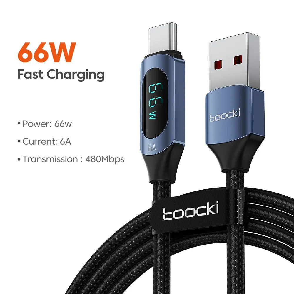Toocki Typ-C Kabel PD 100W - 5A, USB-C zu USB-C Display