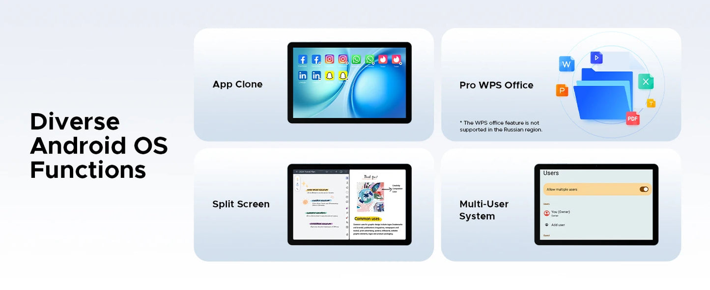 DOOGEE Tab G5 Gemini AI - 128GB ROM, 7500mAh Akku, 10,1 Zoll Display