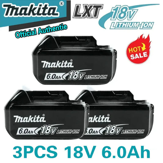 Batería Makita genuina de 18V, batería de herramientas eléctricas recargable de 6Ah, 18V makita con reemplazo de iones de litio