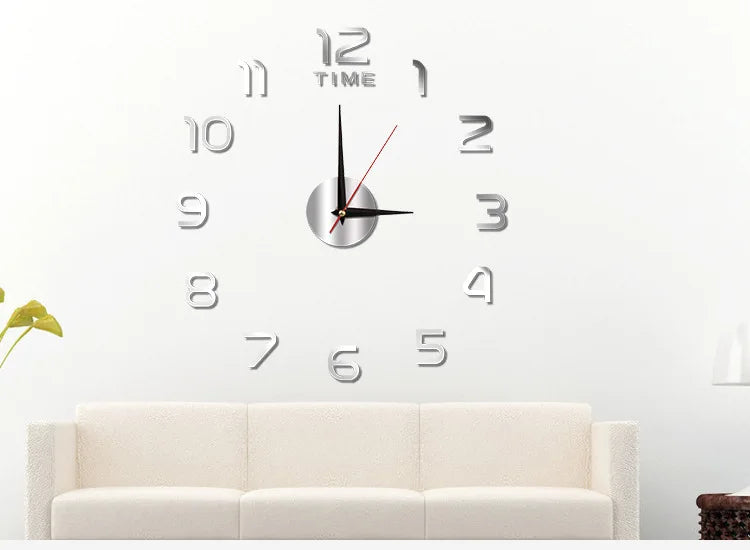 Choice DIY Quarz Uhr Spiegel - 40cm Acryl Pflanze Groß