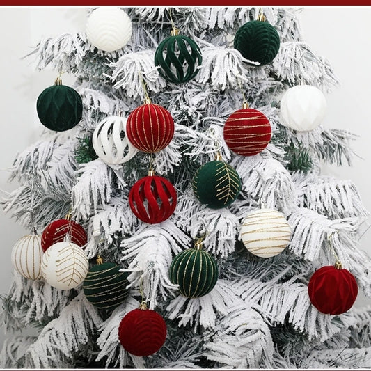 VelvetCraft Kugeln Velvet Painted - 6 cm, 12 Stück, Hängedekor