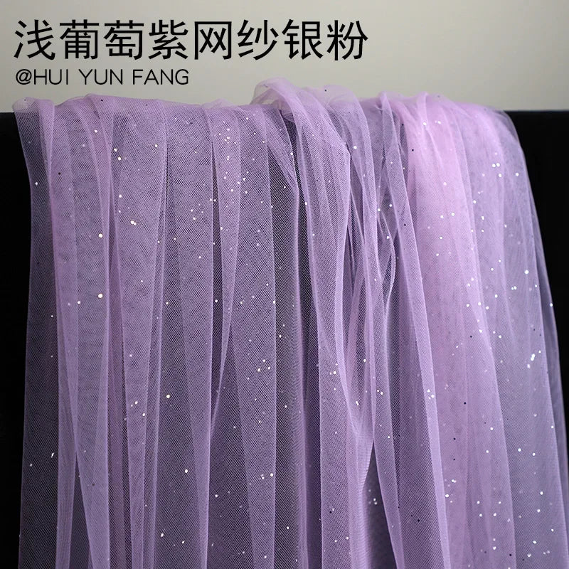 TüllPro Glitzer-Tüll - Chiffon Polyester 160cm Reißfest