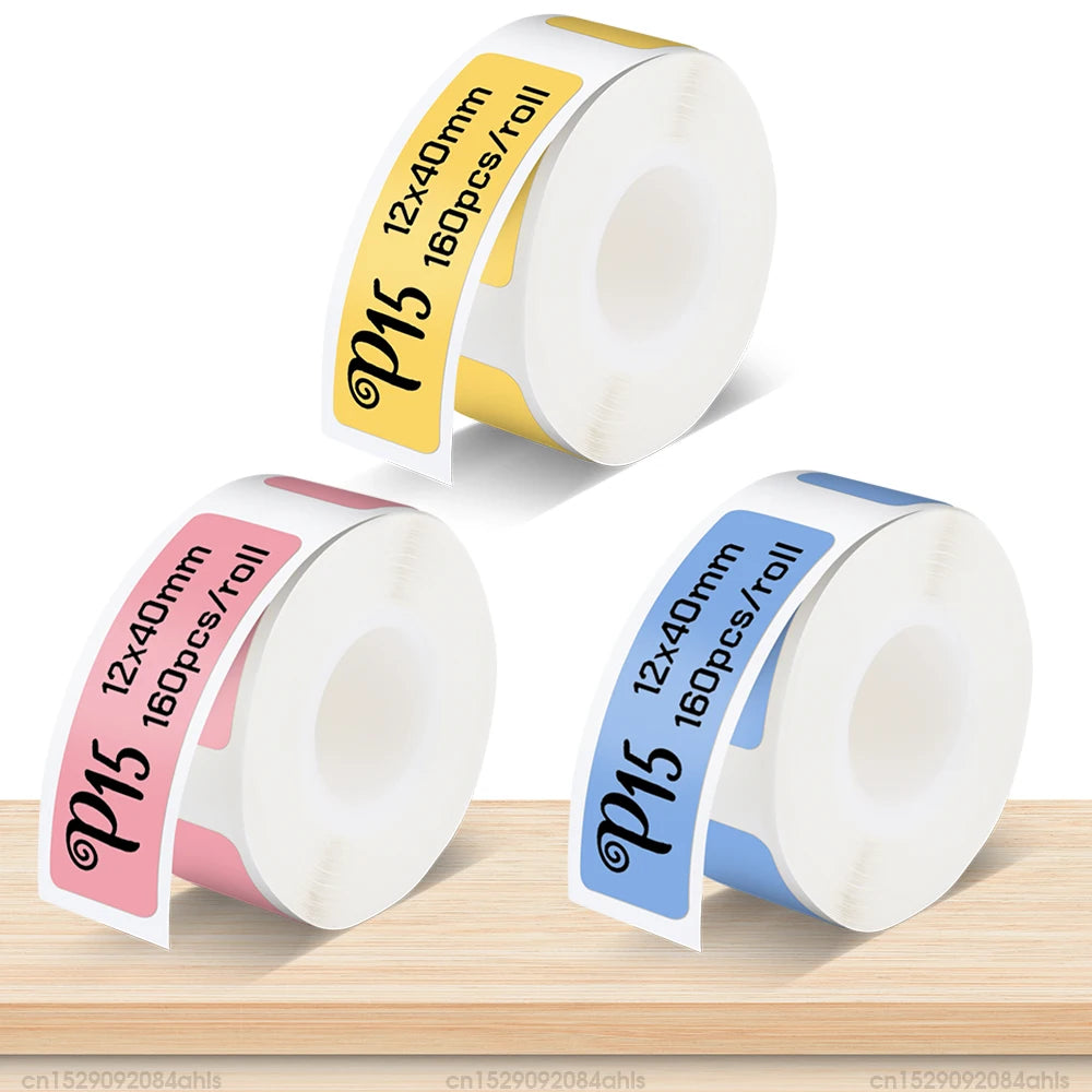 Label-Drucker 2025: Mini-Thermal P15 Portable-Bluetooth - Adhesive Sticker Inkless Collection