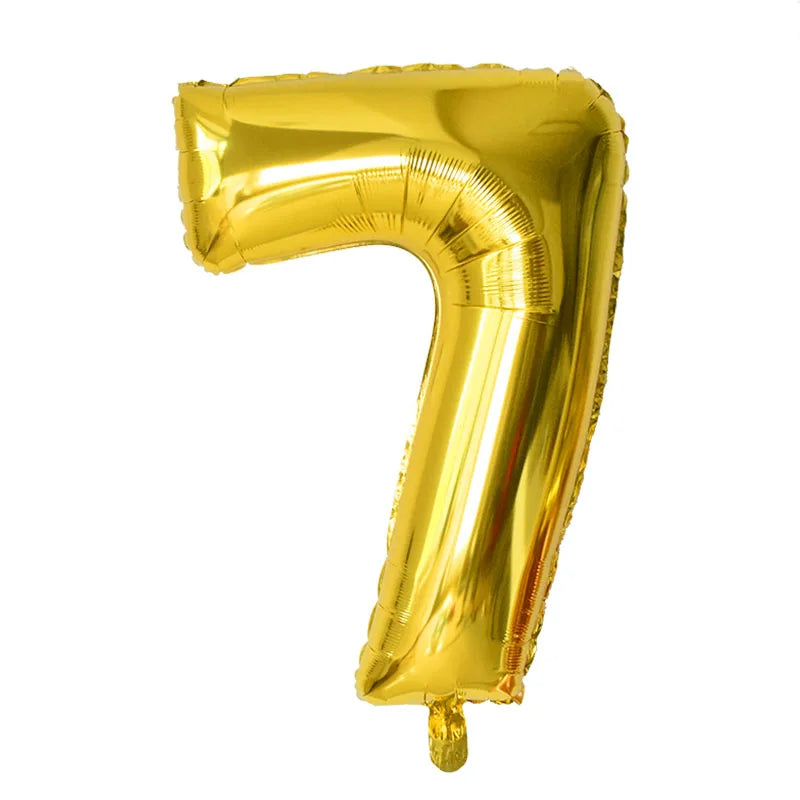 YONGSNOW 32Zoll Zahlenballon - Aluminiumfolie Rosegold