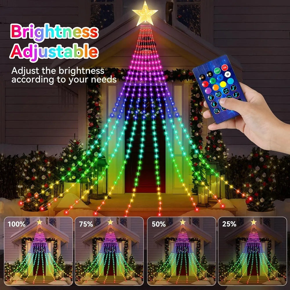 SuperRGB Feen LED Lichter Smarte RGB Baumbeleuchtung - 400 LEDs, 7 Fuß