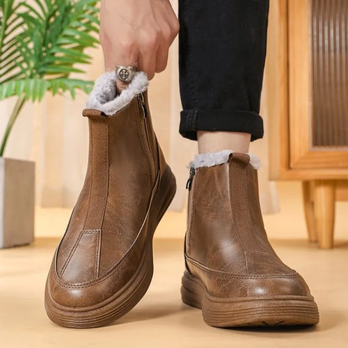 Shangkaka Schneestiefel Wasserdicht - Knöchelhoch Boot Reißverschluss Absatzhöhe 1–3 Zentimeter