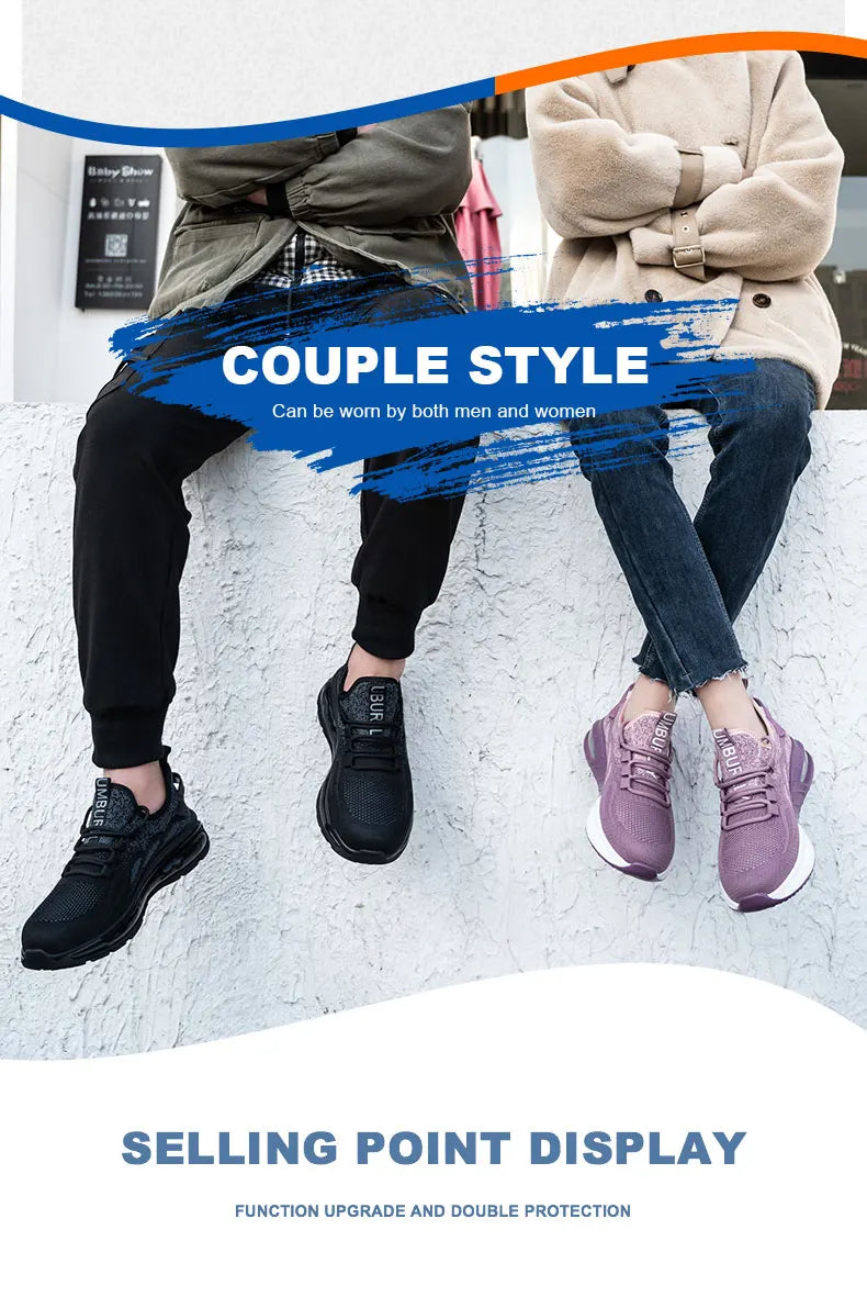 Lightweight Breathable Sneakers for Women Slip Resistant Shoes Outdoor Puncture-proof Outsole Comfort Wear Resistant Shoes