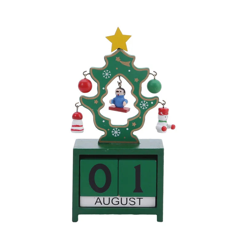 CN Adventskalender Holz Countdown - Kapazität 24 Tage, Größe 15x20 cm