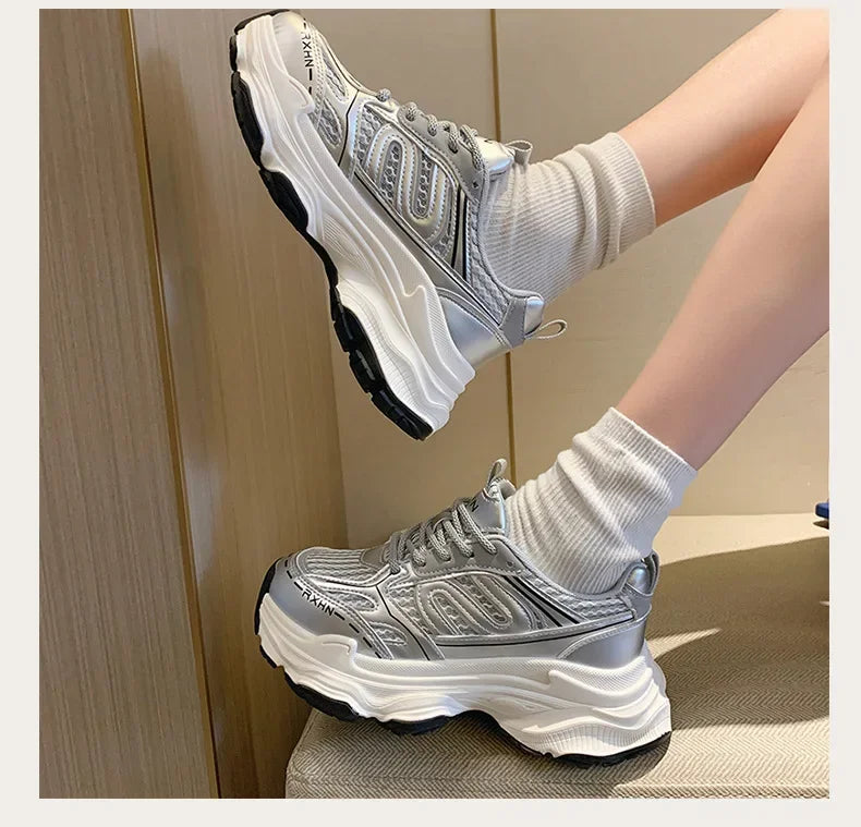 YBQJOO Sneaker Atmungsaktiv - Größe 36-41 Sohle Gummi