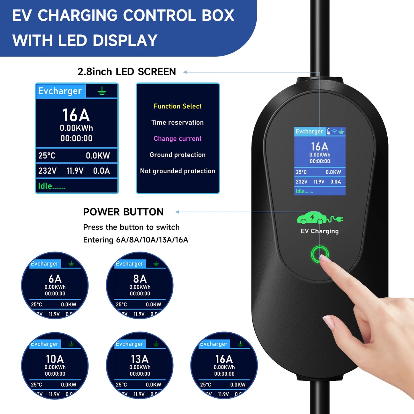 Elektroauto Ladegerät 2025 - AFYEEV 3600W Portable Type-2 EV Ladestation - WiFi Bluetooth App Steuerung Smart Charging