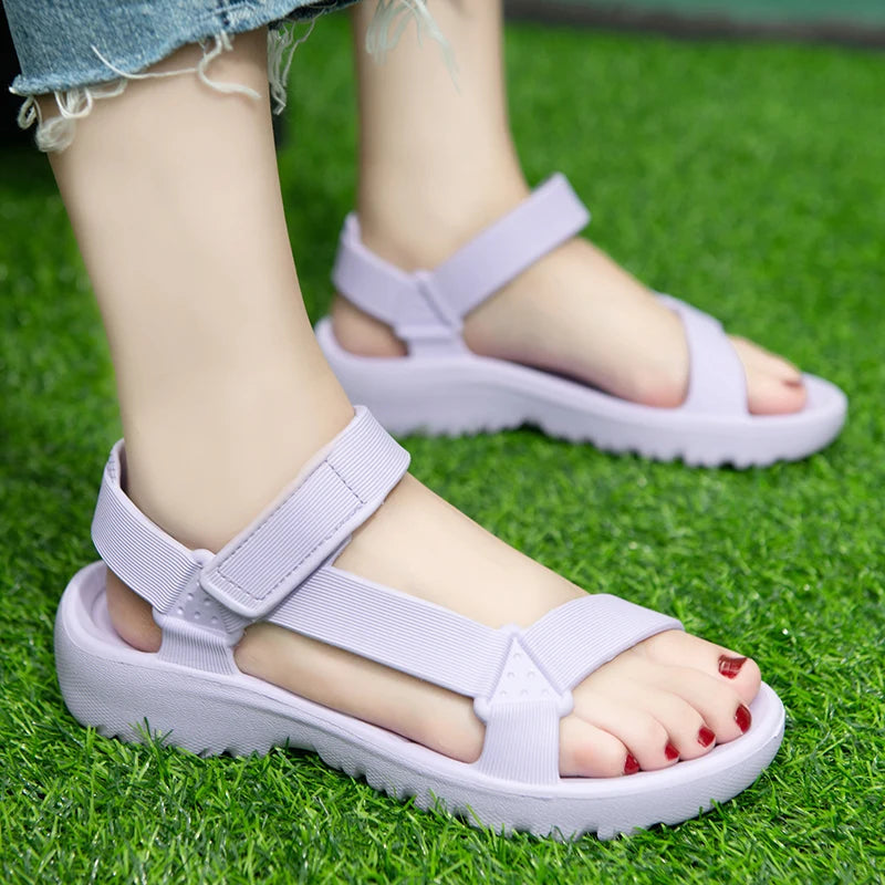 Sommer-Sandalen 2025: Womens Sandals Summer Trend Anti-slip Wear-resistant - Lightweight EVA Flat Sandals Women Outdoor Beach Shoes Collection
