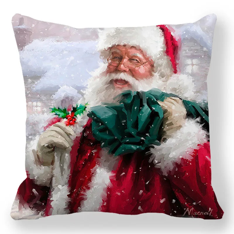 2025 New Year Christmas pillow case 30*50cm,40*40cm,45x45cm, cushion cover home Christmas decoration pillow case