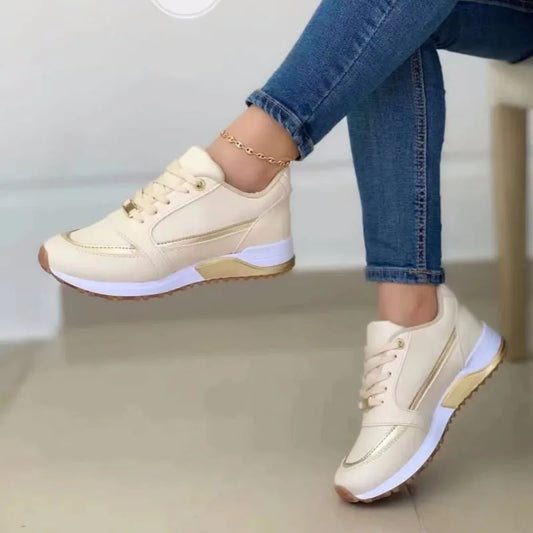 ZYXZ Sneakers Damen Atmungsaktiv - PU Obermaterial Flach 1cm