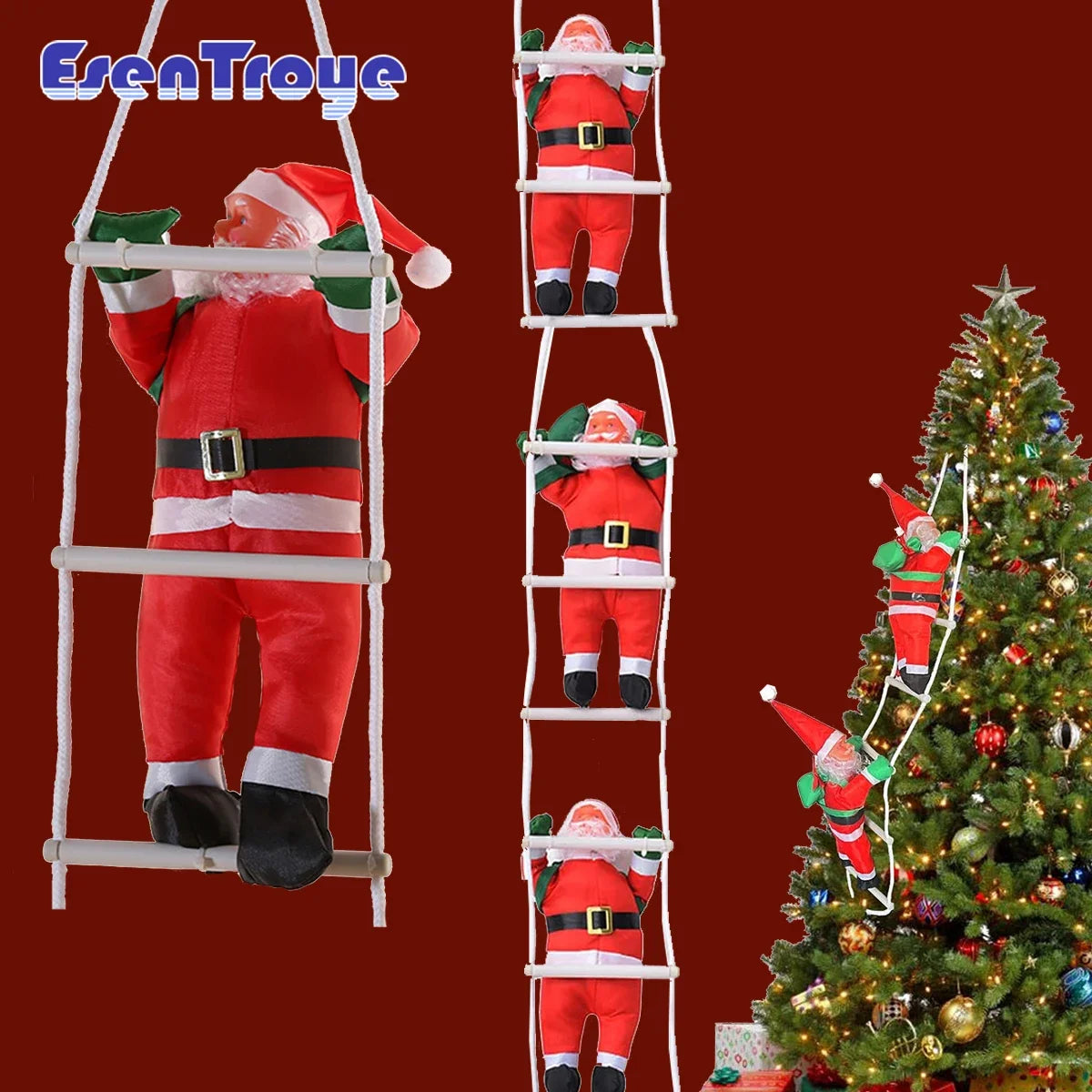 EsenTroye SD0015A Santa Kletternd - Größe Klein; Material Vlies Seil