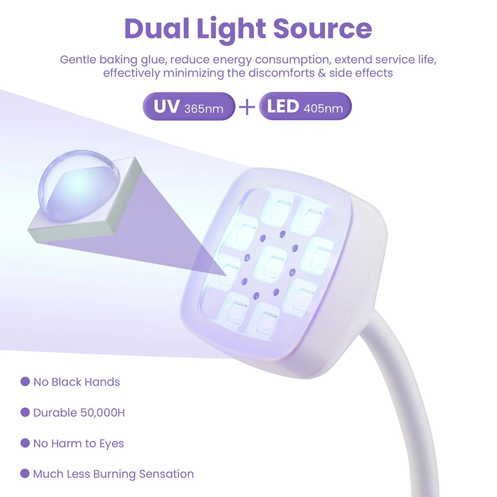Rechargeable Sun uv Led Nail Lamp Professional uv Light for Gel Nails,Mini Nail Dryer Led uv Light Lamp for Nail Art Salon