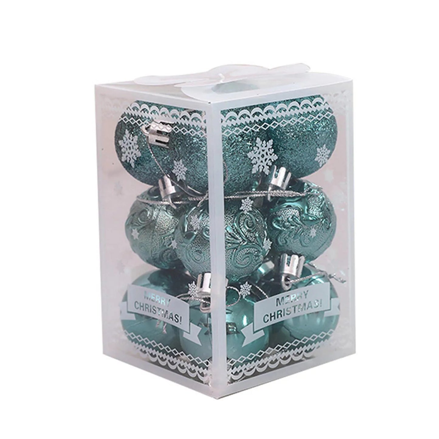 Choice Weihnachtskugeln 12er Set - Kunststoff Durchmesser 6 cm