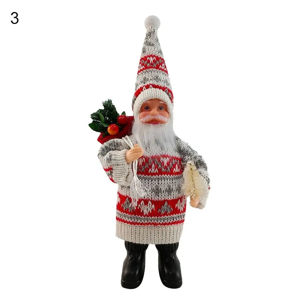 1pc Christmas Decoration Standing Santa Claus Statue Xmas Tree Oranments Hanging Pendants Desktop Adornment Party Supplies Gift
