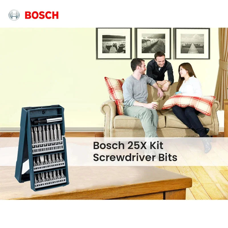 Bosch 25Pcs Replaceable Screwdriver Head Kit High Hardness Electric Screwdriver Drill Bit Screw 25Mm 50Mm Power Tool Accessories