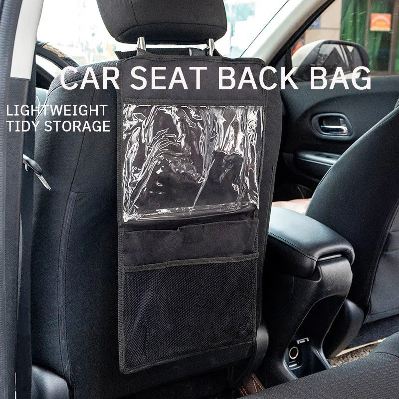 Car Back Seat Organizer Storage Bag with Foldable Table Tray Tablet Holder Tissue Box Auto Back Seat Bag Organizers Universal
