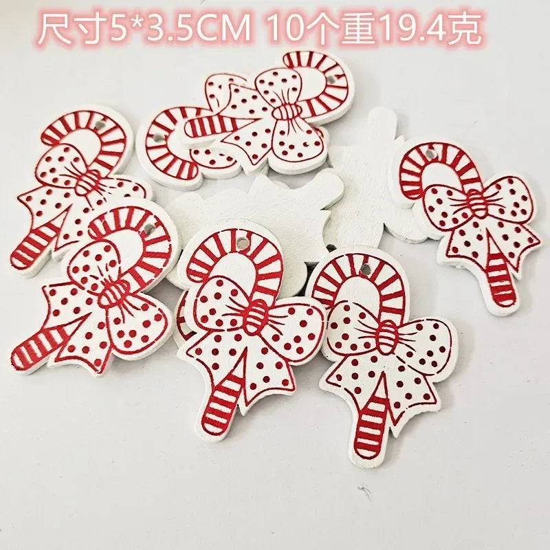 HighConcerned Mini Holzdeko - Unbehandeltes Holz, 4x5 cm, 10 Stück