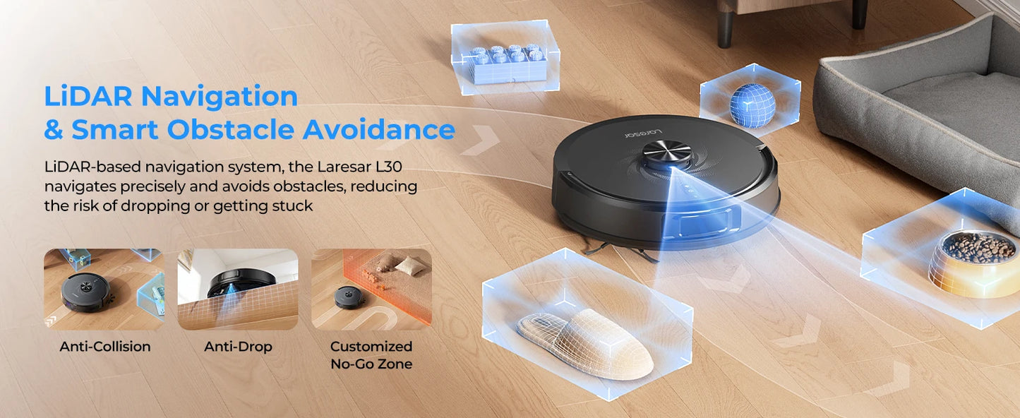 Laresar L30 Beutellos Zyklon-Saugkraft - Kapazität 300 ml, 10000 Pa