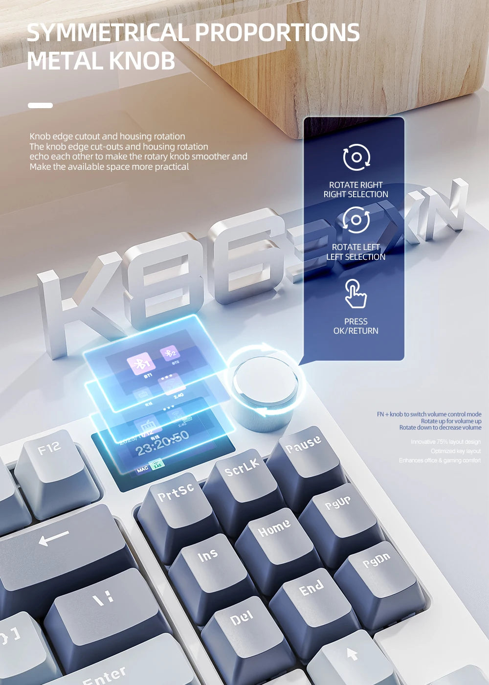 Gaming Tastatur 2025 - K86 Wireless Hot-Swappable Mechanical Keyboard