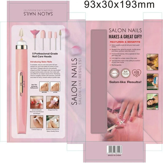 Electric Nail Drill Sander Nail Manicure Machine Mill For Manicure With Light Art Pen Tools For Gel Removing 24hShipping Fast