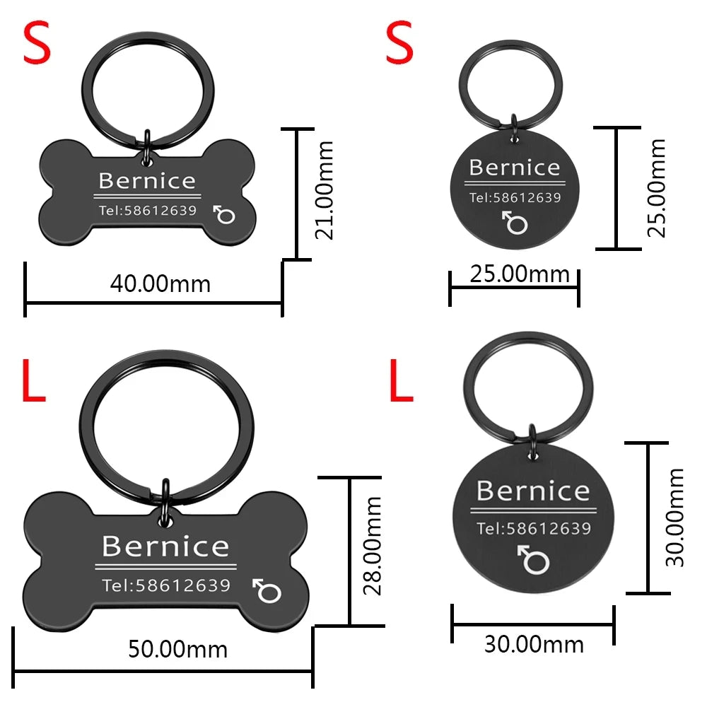 Haustier-ID-Tag 2025: Personalized-Engraved Anti-Lost - Pet Safety Collection