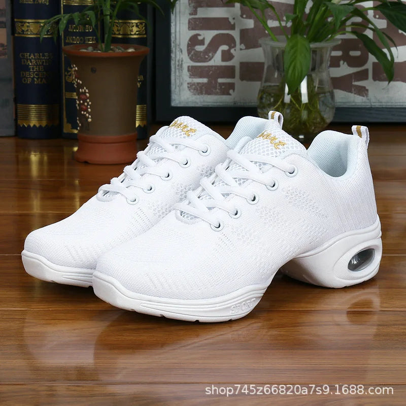 Women's Dance Shoes Woman Jazz Dancing High-quality  Weaving Mesh Sneakers Lady Modern Female Sports