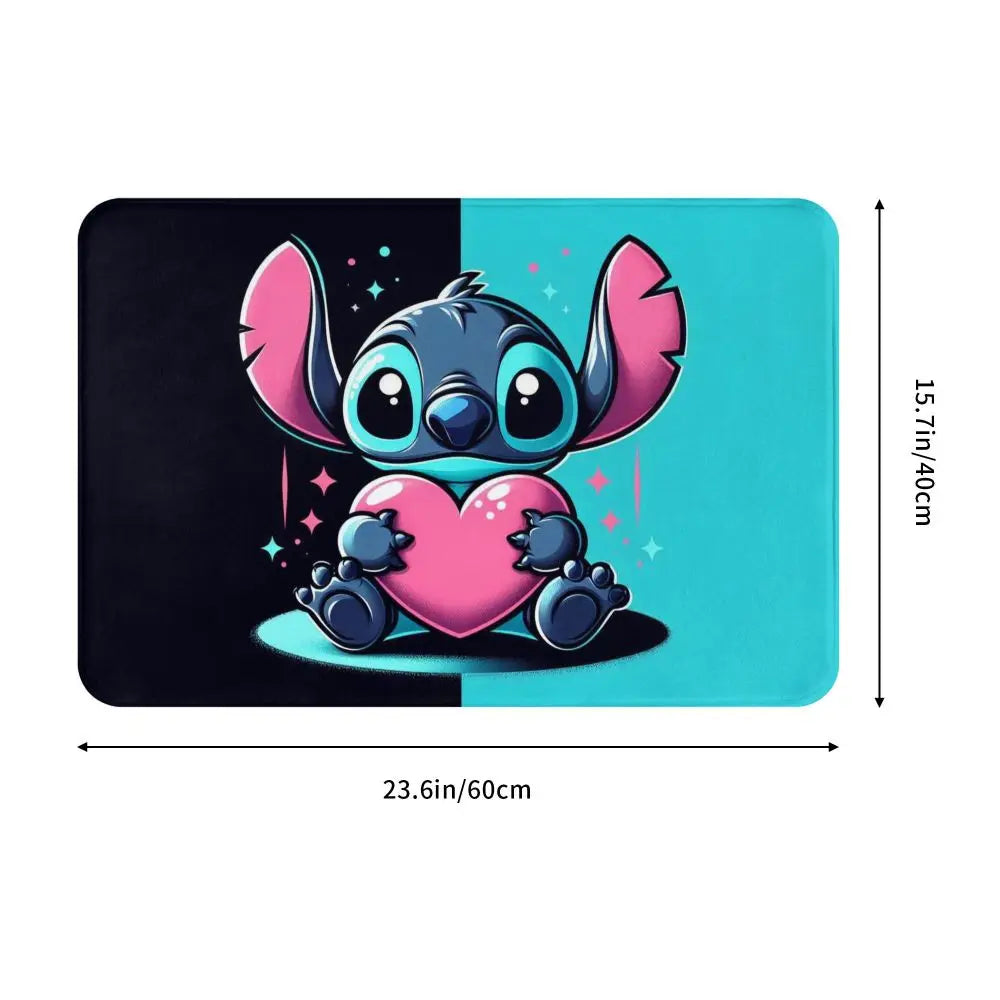 Custom Cartoon Stitch Floor Door Kitchen Bathroom Mat Anti-Slip Outdoor Doormat Bedroom Balcony Entrance Rug Carpet Footpad
