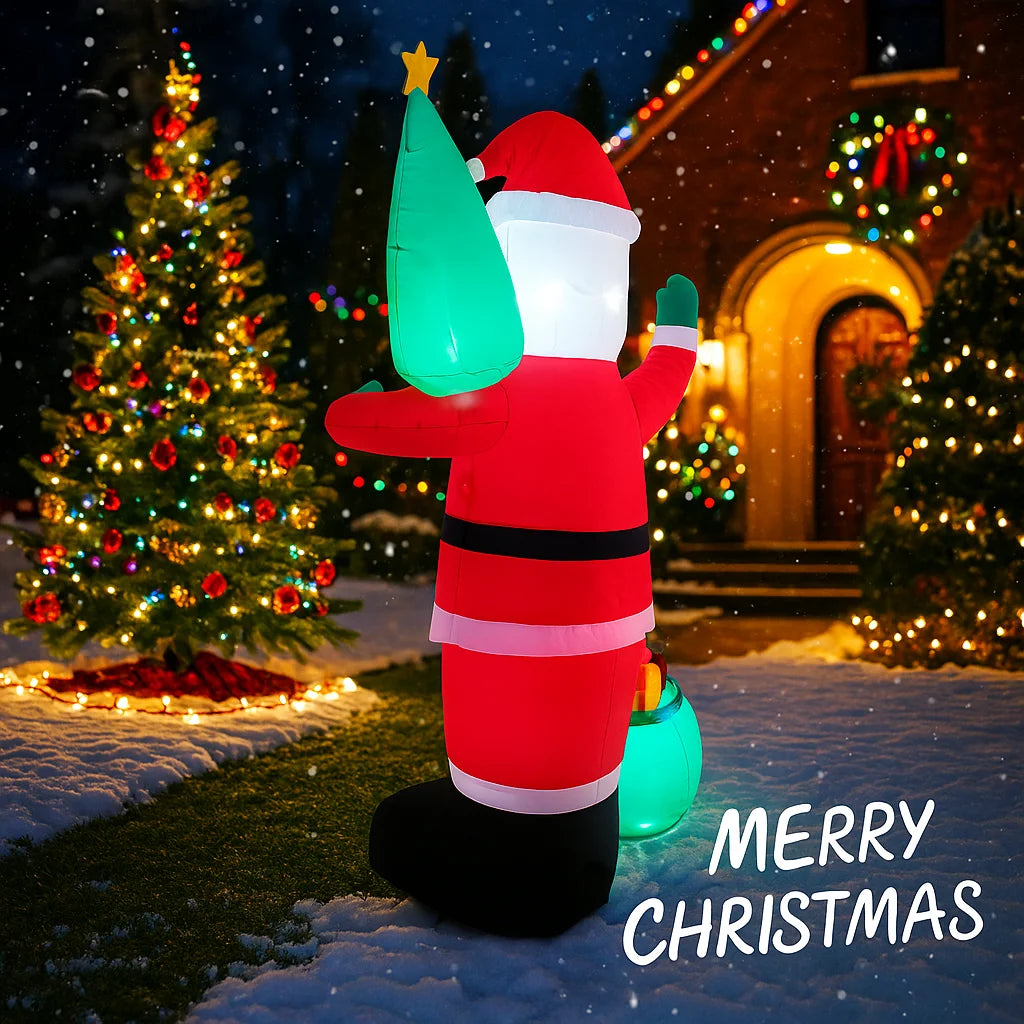 CN Guangdong Santa Claus Aufblasbar - Größe 2,4 m LED-Lichter Stoff