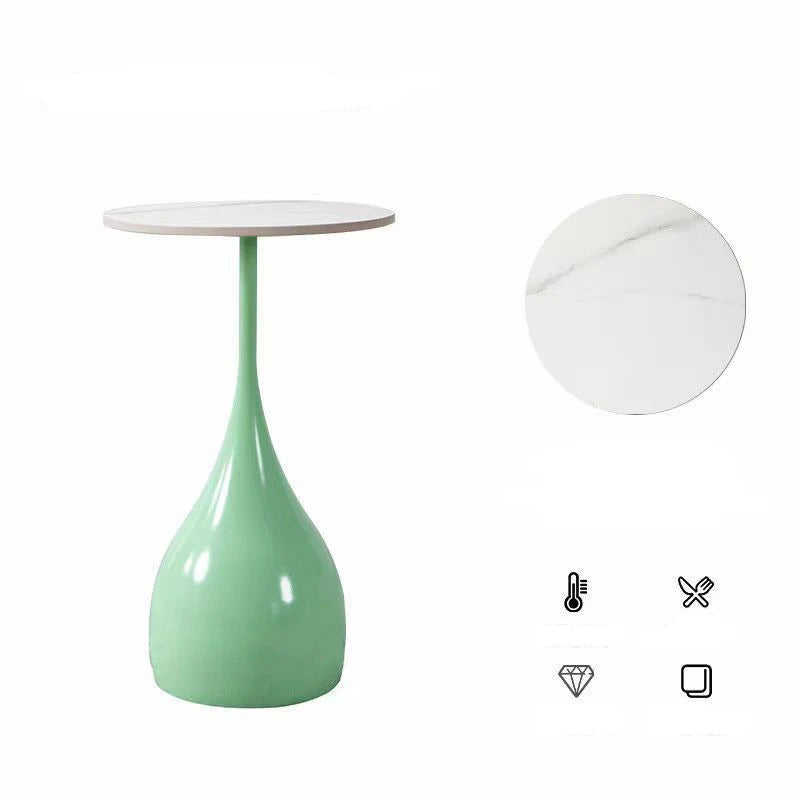 Simple Modern Tea Coffee Table Living Room Household Round Balcony Coffee Table Combination Creative Apartment Sofa Side Table